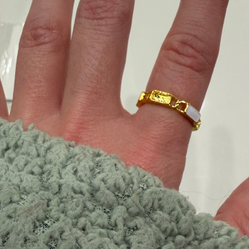 FREE w/ PURCHASE- Gold and White Ring